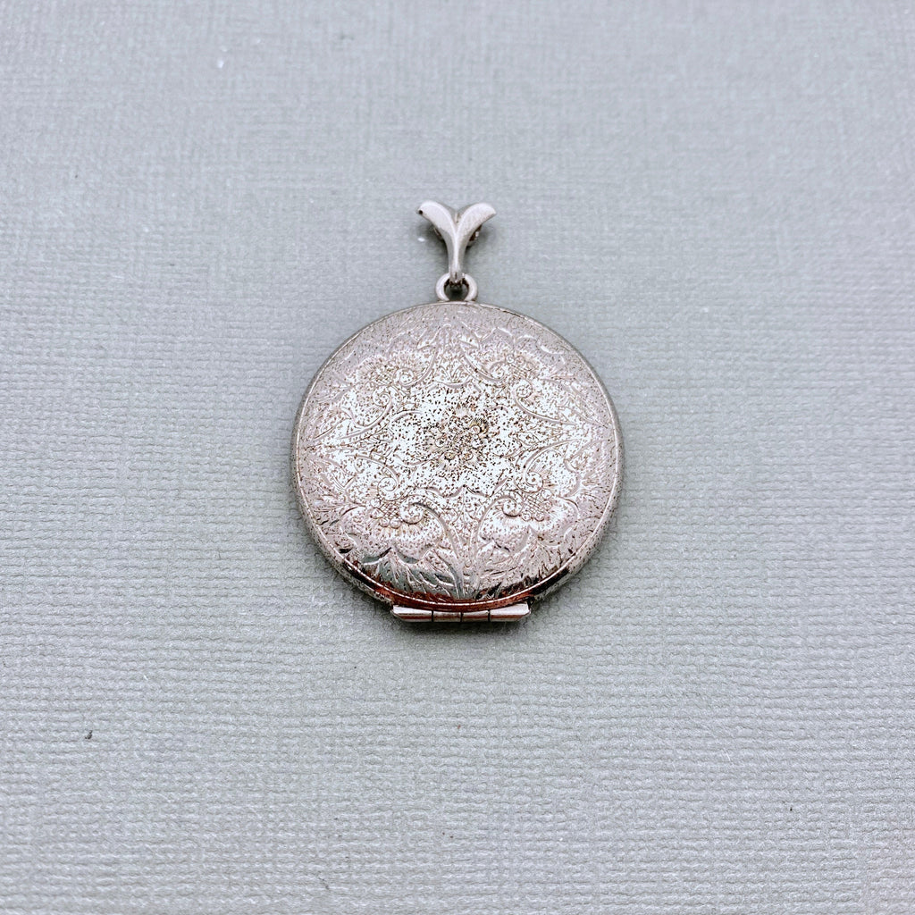 Sterling Silver Locket &quot;Love To Barbara From Bill 25th Wedding Anniversary&quot; (SL2)