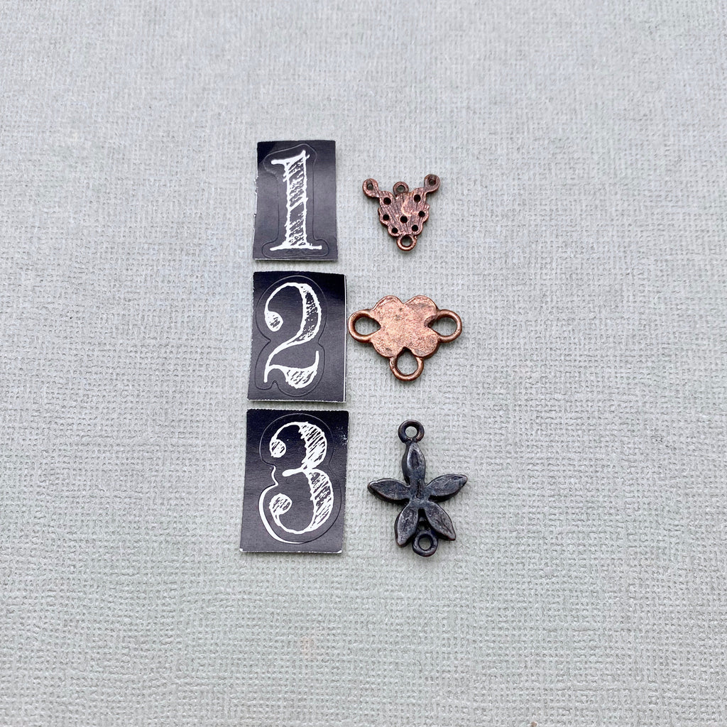 4 Pieces Of Plated Floral Charm Connectors (Available in 3 Choices) (MP213)