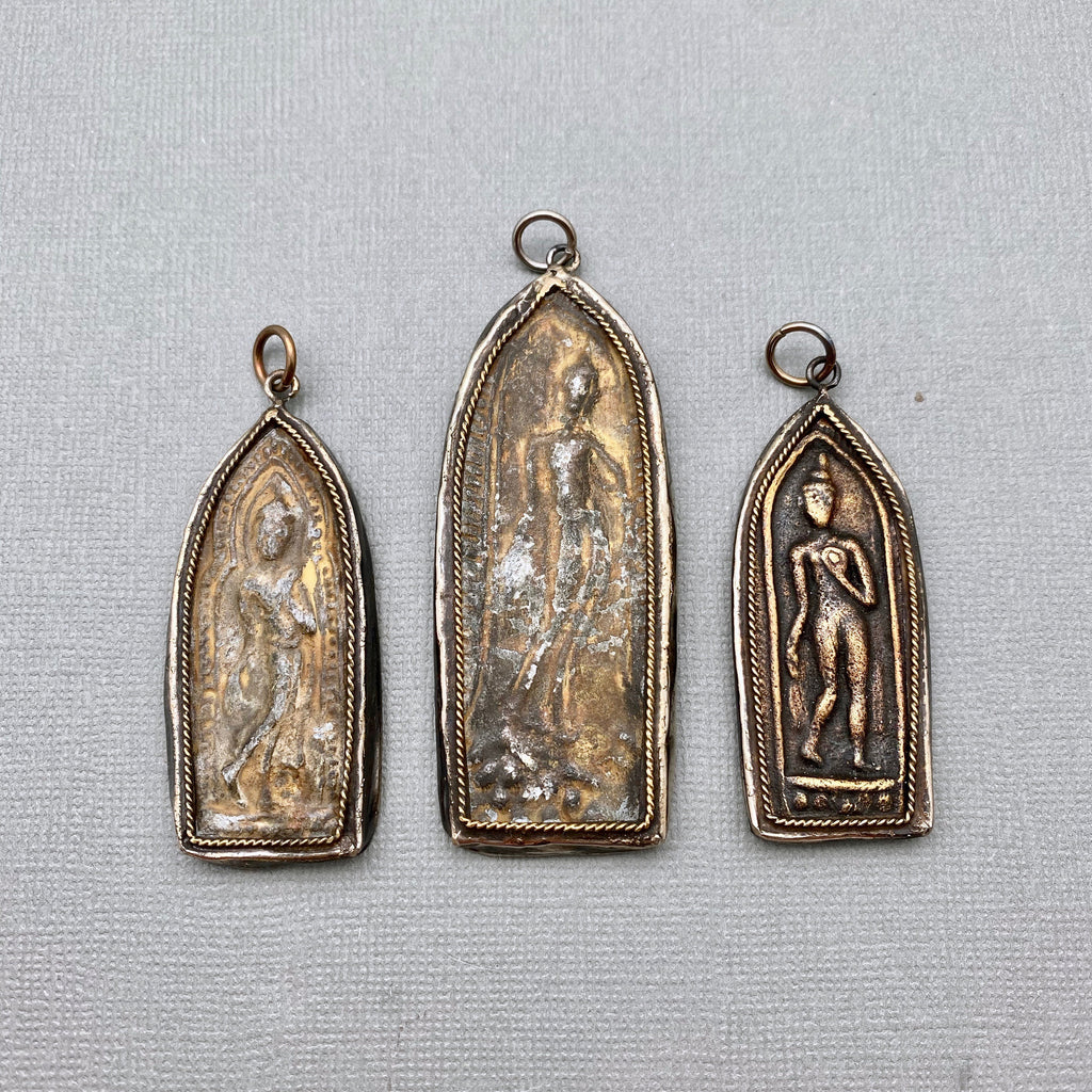Walking Buddha Amulet Pendant From Thailand (Available in 3 Options) (LAP23)