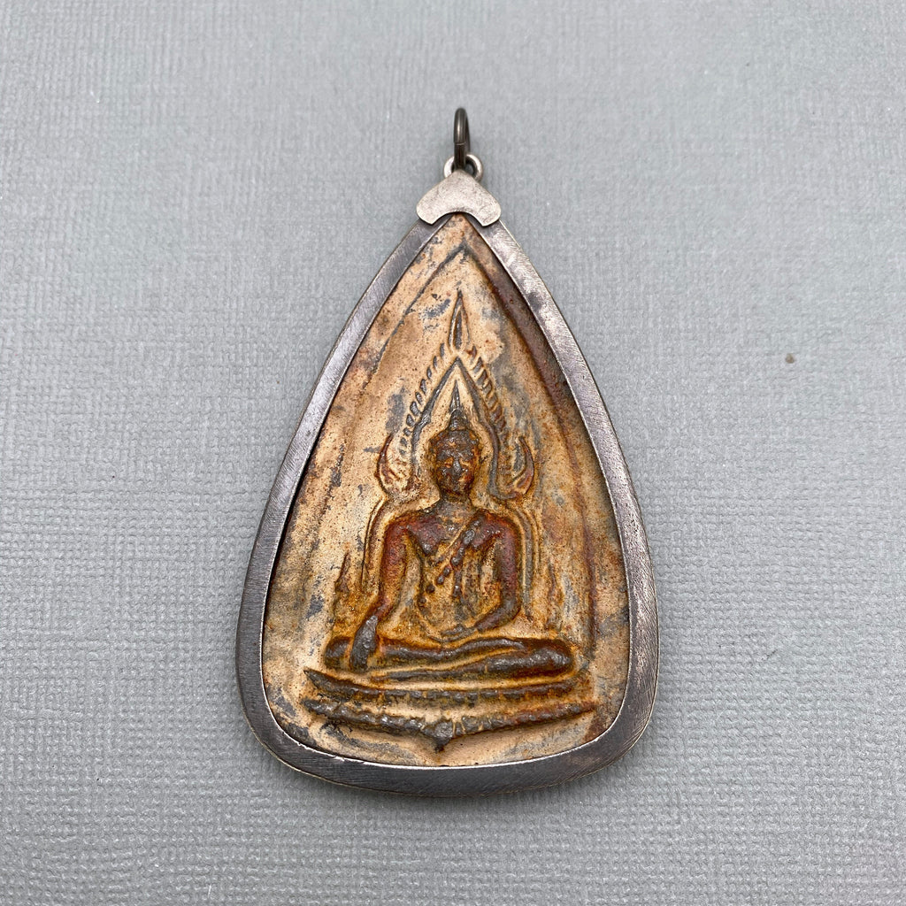 Triangular Sitting Khun Phaen Buddha Amulet (LAP2)
