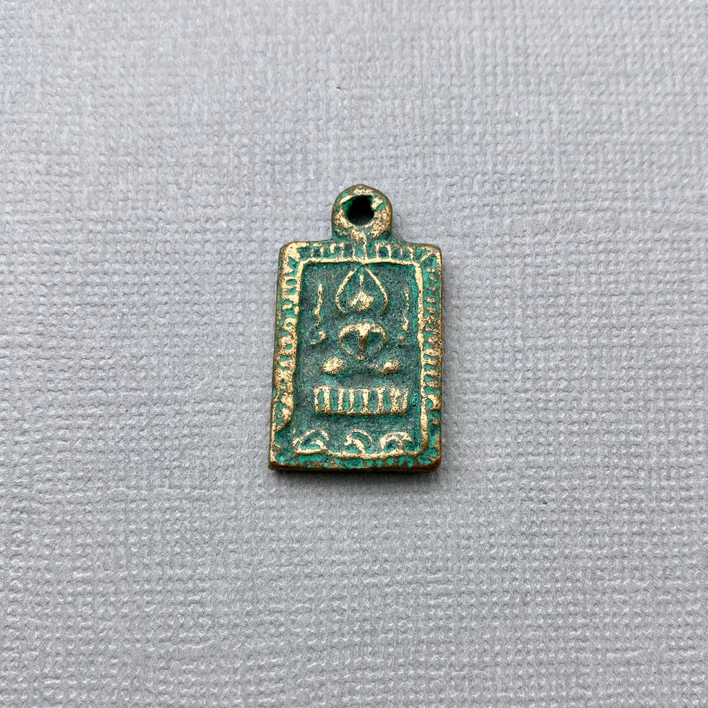 Green Patina Sitting Amulet Buddha Pendant From Thailand (Available in 2 Options) (SAP18)