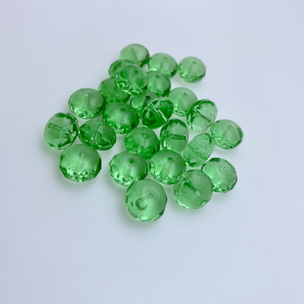 Bright Spring Green Rondelle Beads (7x10mm) (GCG2)