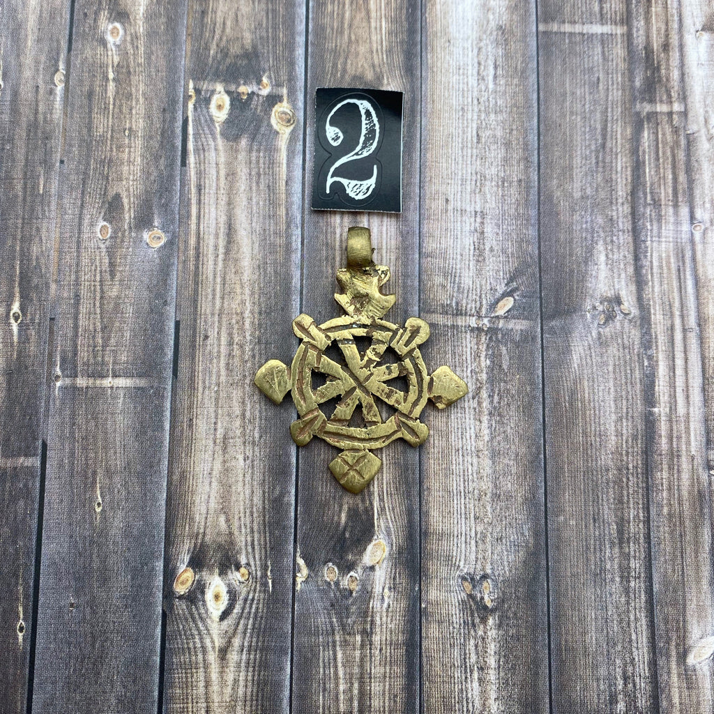 Ethiopian Cross Pendants In Brass (Choose From 2 Different Options) (SBC9)