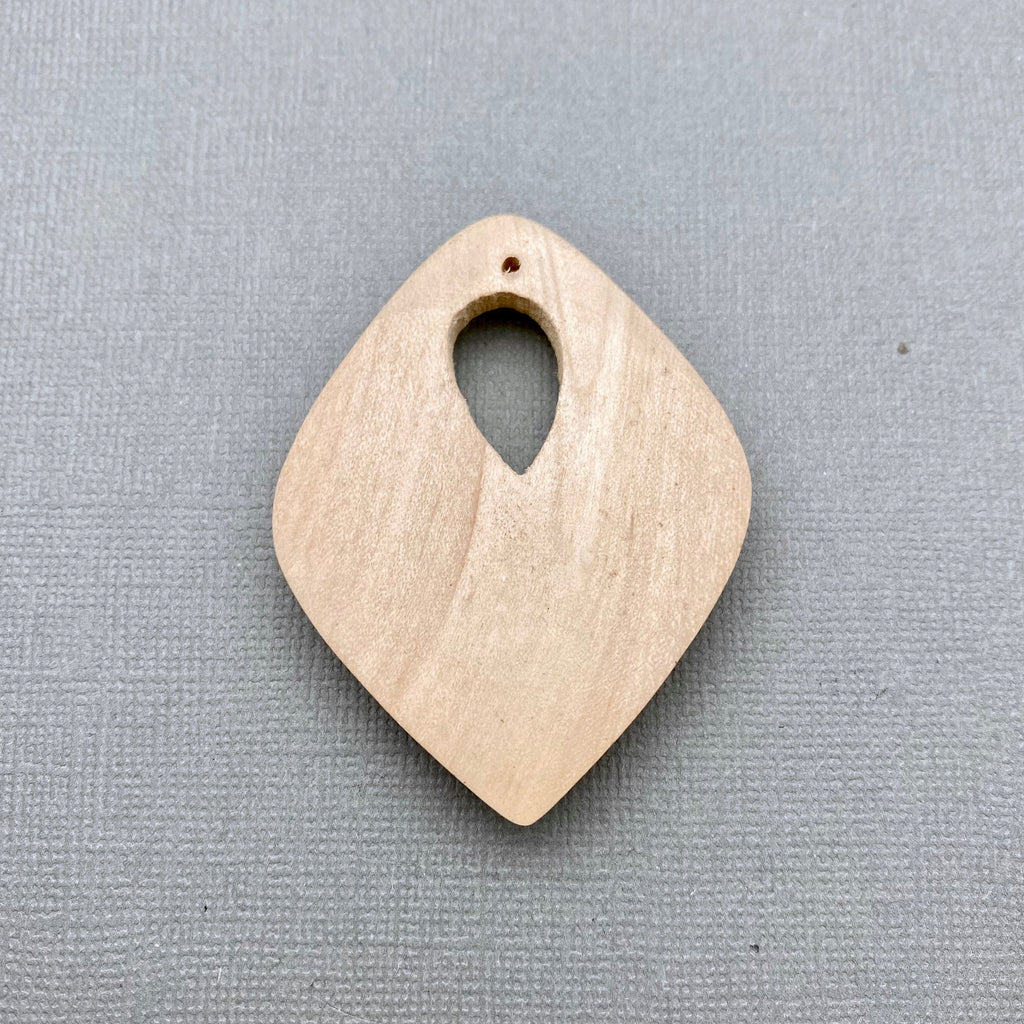 Vintage Wooden Diamond Pendant (WP3)