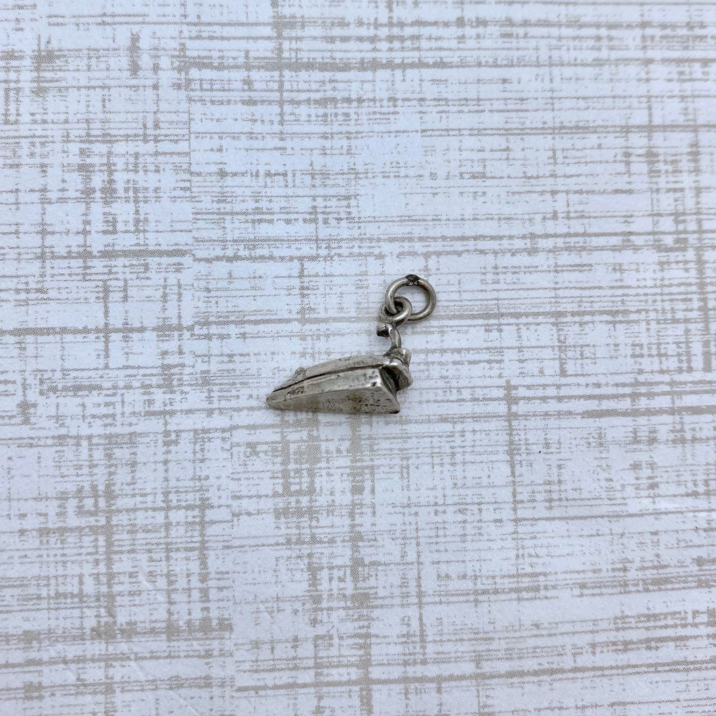 Vintage Sterling Silver Old Iron Charm (SP113)