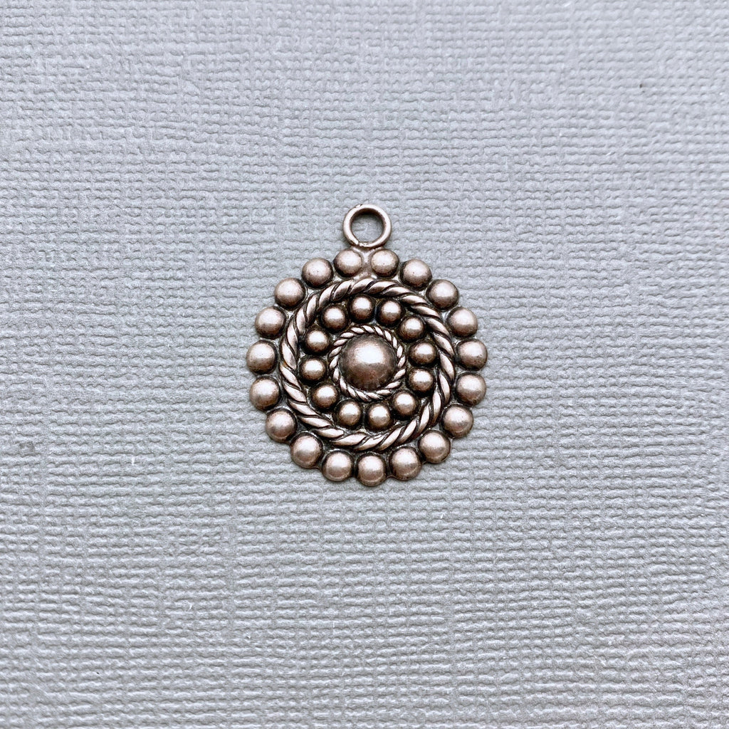 Sterling Pendant With Studs & Rope (SP131)