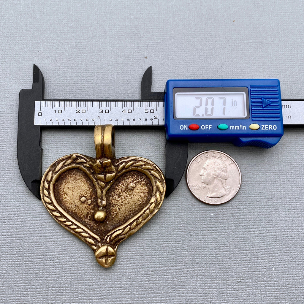 Brass Heart Pendant (LBP9)