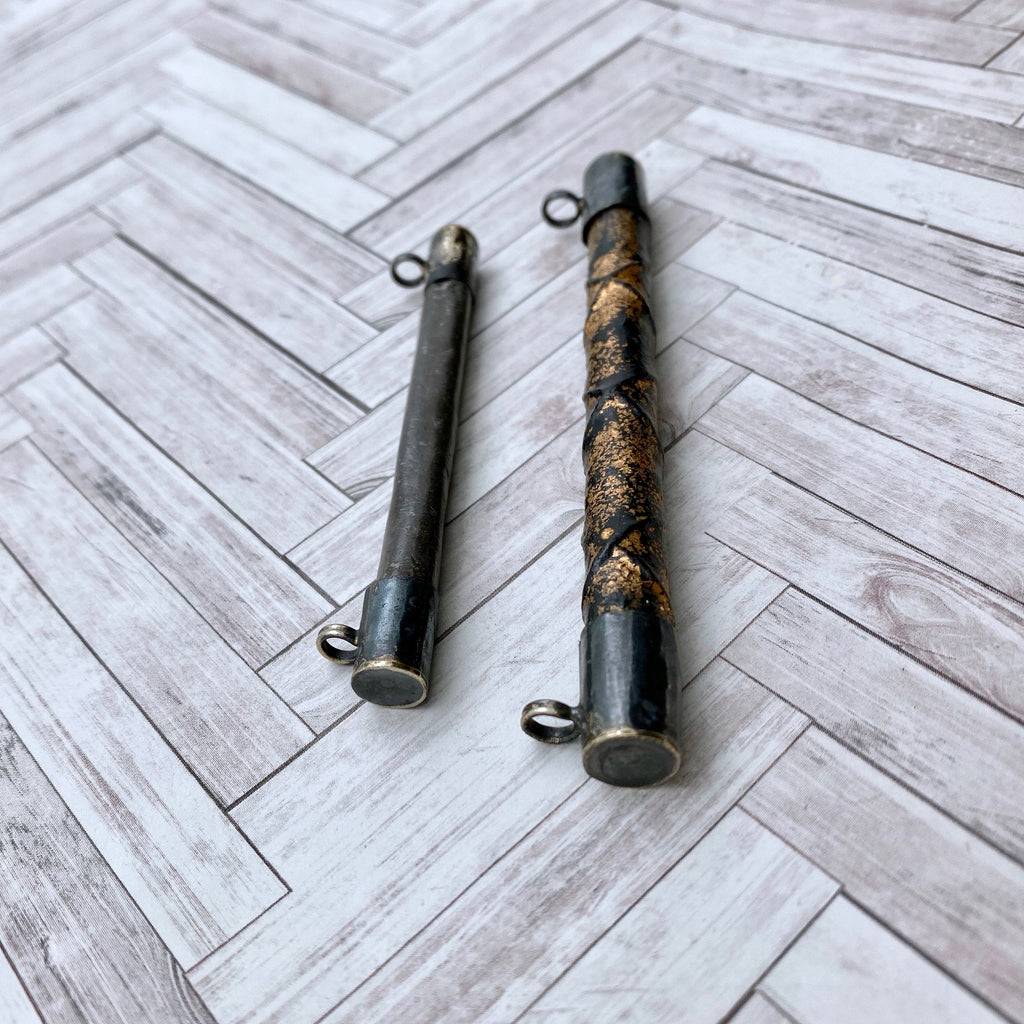 Takrut (Tangkai) Metal & Brass Scroll Pendant (MP73)