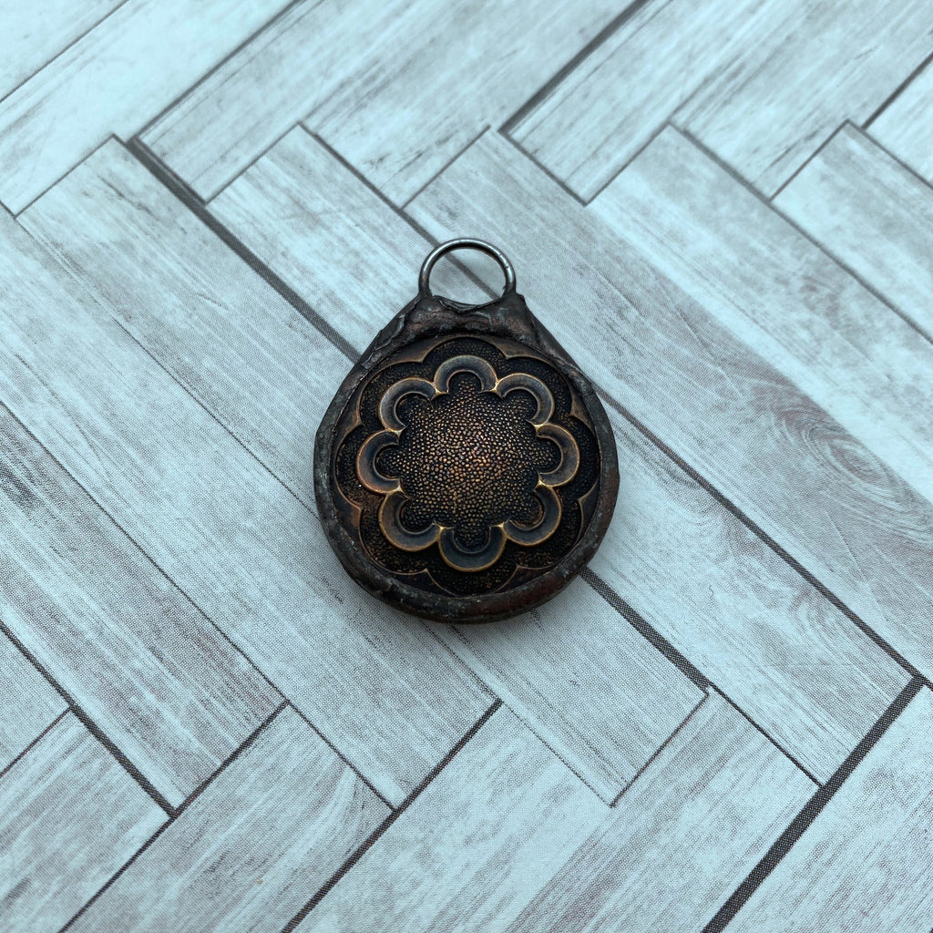 Round Hand Soldered Copper Pendant (SMP8)