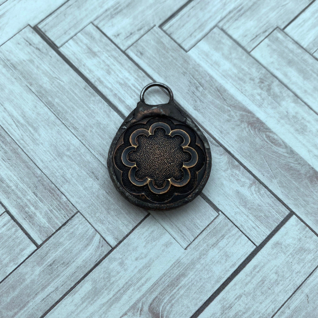 Round Hand Soldered Copper Pendant (SMP8)
