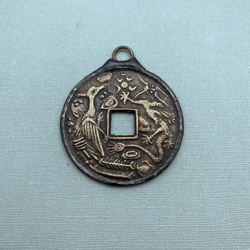 Soldered Chinese Amulet Coin With Animals (SMP52)