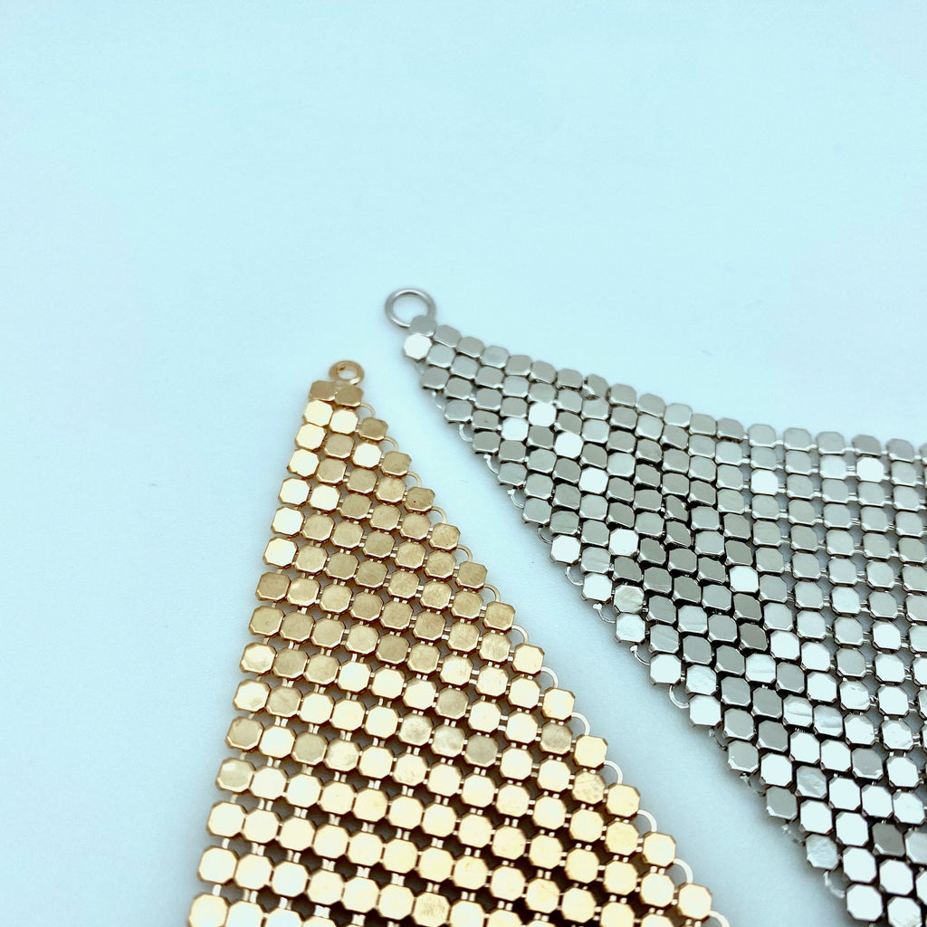 Silver & Gold Colored Mesh Link Chain Mail (FC11)