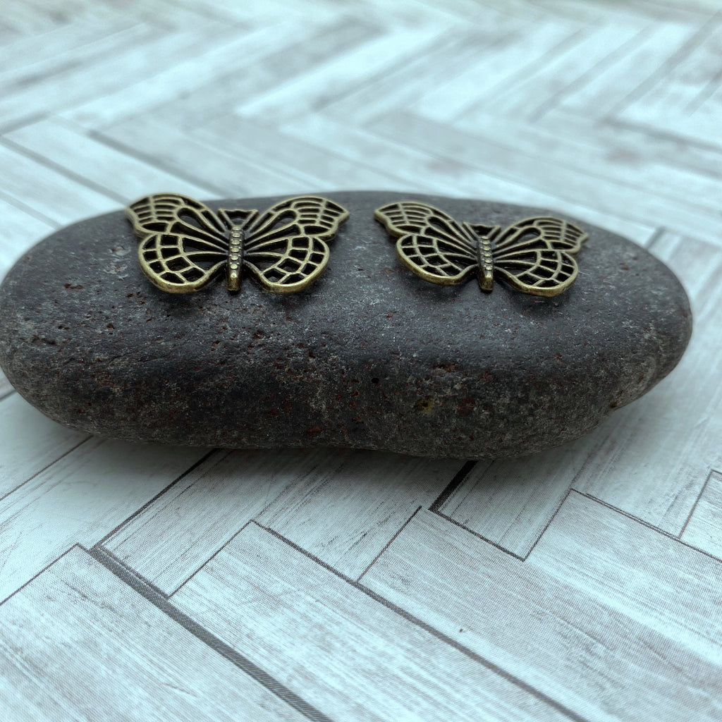 Metal Butterfly Bronze Colored Pendants (Available In 3 Options) (MP35)