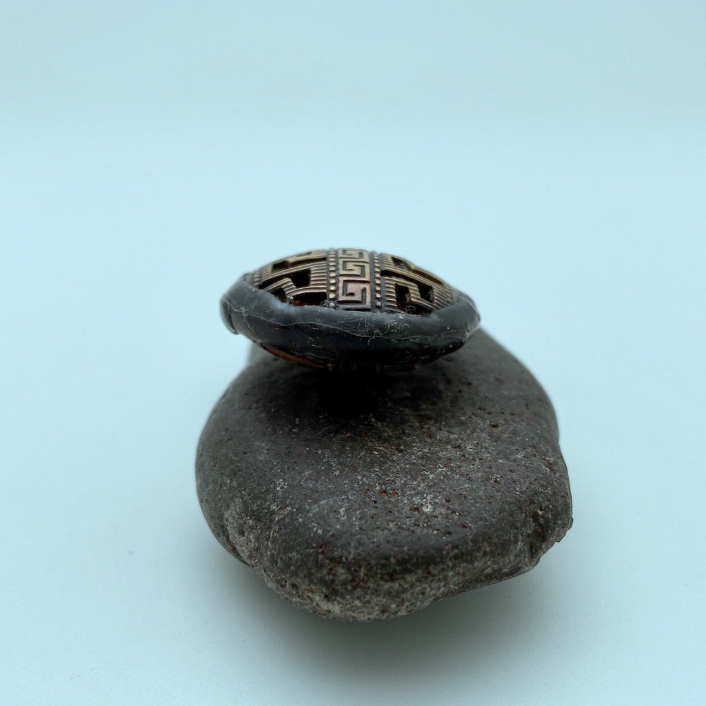 Vintage Geometric Aztec & Mayan Designed Brass Hand Soldered Pendant (SMP70)