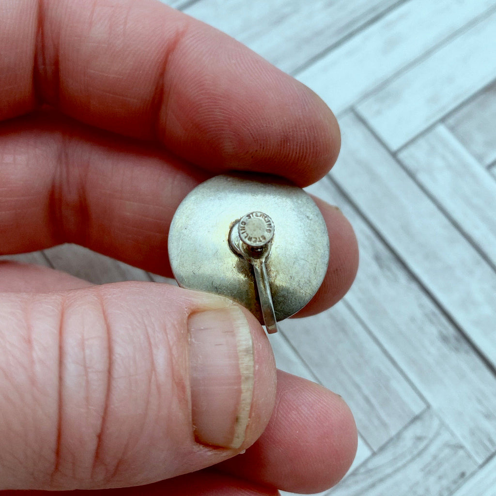 1950s Vermeil Circular Ball Screw Back Earrings (ER75)